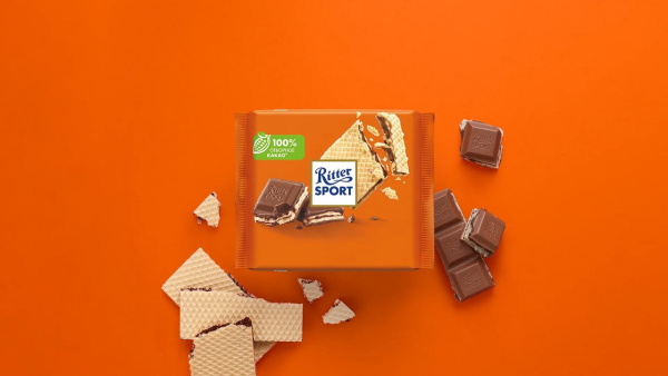 Шоколад  молочный Ritter Sport вафля-какао-мусс 100 гр